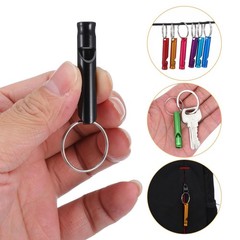 100 Pieces Emergency Whistle with Keychain, Aluminum One Size, 100PCS