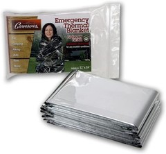 Grizzly Gear Emergency Mylar Thermal Blankets (4 Pack) Survival Kit Camping