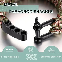 Paracord Bracelet Buckles U Shape Adjustable Clips Black Silver Tactical Strap