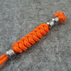 2 Pack Handmade 2mm Paracord Knife Lanyard With Steel Beads