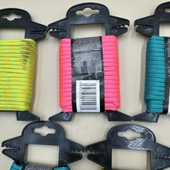 #N16- Tool Bench Hardware PARACORD TEAL 1/8in x 25 ft Lot of 5 New