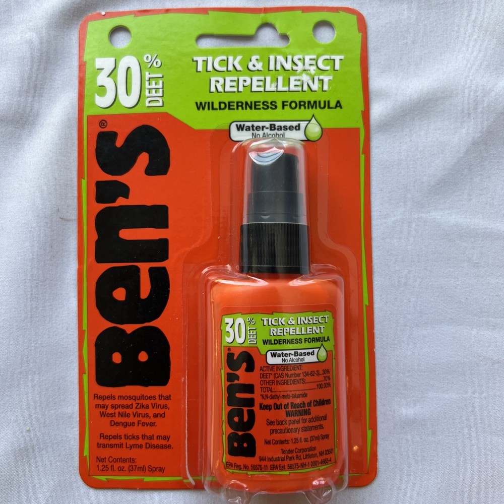 30% DEET Ben’s🦟Wilderness🏕️ 1.25oz Pump Spray 🪰Tick Mosquito Insect Repellent
