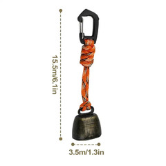1PC Outdoor Repellent Bear Bell Camping Retro PU Wind Chime Keychain Accessories