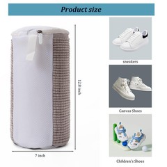 Kongwa Shoe Washing Machine Bag 2PCS, Sneaker Tennis Large, Grey