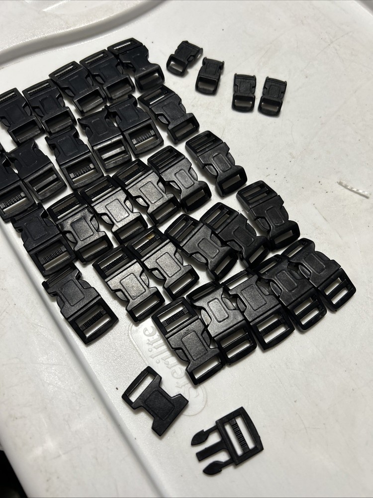 30 Pack 2”Inch Plastic Side Release Buckle for Webbing And 4 1” Inch