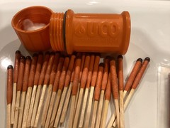 Orange UCO Stormproof Match Kit Waterproof Case 25 Stormproof Matches & Strikers