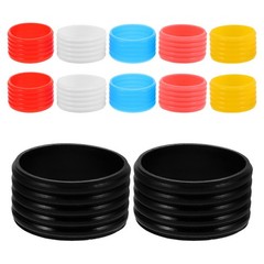 12 Pcs Badminton Handle Grip Silicone Ring Vibration Dampener Saver