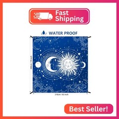 WIWIGO Beach Blanket Mat Waterproof Sandproof for 2-8 Adults Quick Drying