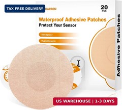 Carbou Freestyle Libre 2/3 Sensor Covers,20PCS Freestyle Adhesive Patches Waterp