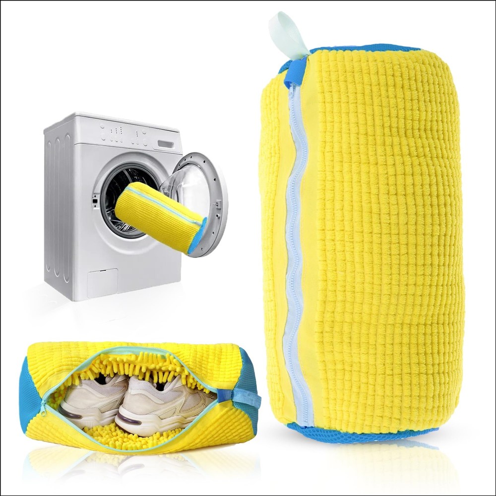 Shoe Washing Machine Bag Laundry for Washer and Dryer 2 Pack, Yellow