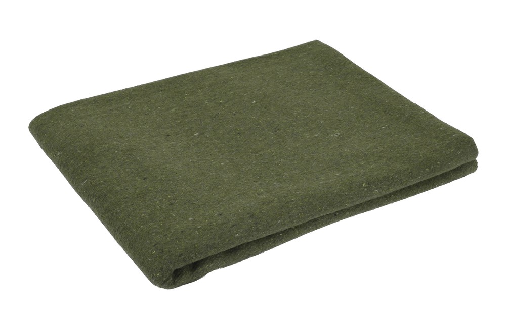 Olive Drab Fire Retardant Wool Rescue Survival Blanket 60″x80″ Throw Blanket