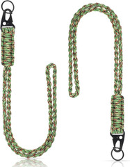 2 Set Heavy Duty Paracord Lanyard Necklace Whistles Strap Braided 550 Keychain L