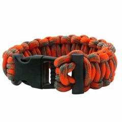 ParaTinder Bracelet Heavy Duty Paracord, Flammable Thread Core and Fire Starter