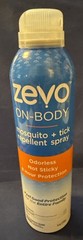 ZEVO On-Body Mosquito & Tick Insect Repellent Spray -Odorless -Non Sticky – 6oz.