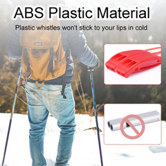 4 Pack Emergency Whistles, Loud Shrill Safety Whistle 4pcs Orange