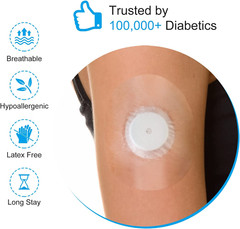 Freestyle Sensor Adhesive Bandage Patches for Libre 2 Cover Waterproof Clear Fil