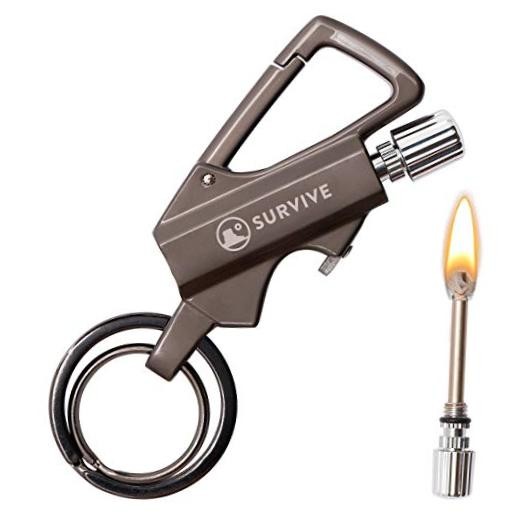 Charcoal Reusable Metal Keychain for Match Bottle Opener – Reusable