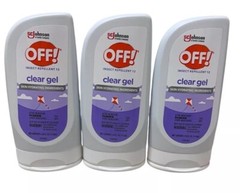 Lot Of 3 OFF Insect & Mosquito Repellent 12 CLEAR GEL Skin Hydrating 3.8 oz Ea