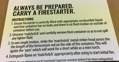 Flint Striker Fire Starter matchstick firestarter survival hunt camping fish
