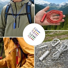 Safety Whistle Aluminum Alloys Construction Emergencies Tool Carabiner Clip