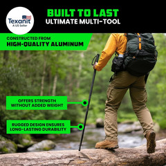 Tactical Hiking Stick with Integrated Survival Kit – Essential Camping Gear for
