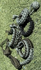 Lot of 8 Paracord Survival Bracelets & Keychains – 550 Cord Tactical Outdoor Gea