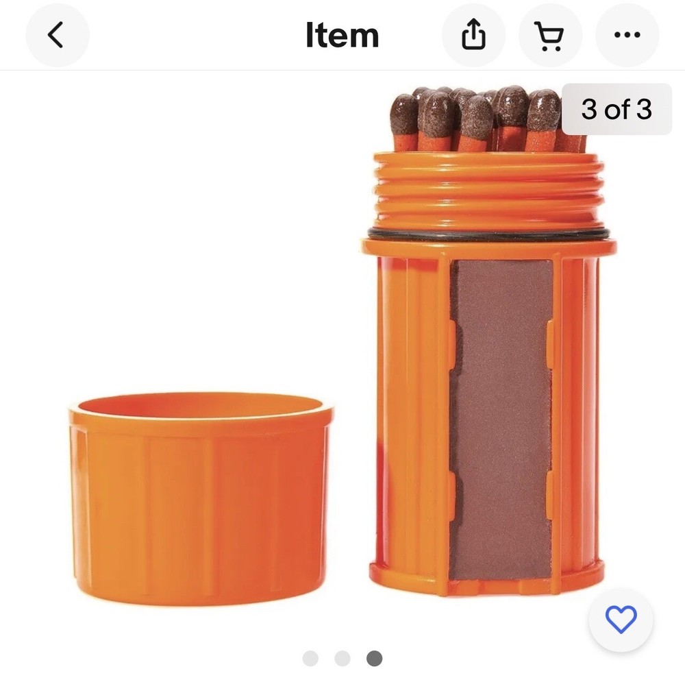 UCO Stormproof Match Kit Orange Wind And Water Proof And Easy To Light 00035