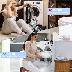 SUOSEC Laundry Bags Mesh Wash with Strong Zipper, 12PCS-12X16IN, White
