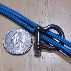 Stainless Steel Bow Shackle, 4mm, Silver Color,for Paracord Jewelry, Marine Tack