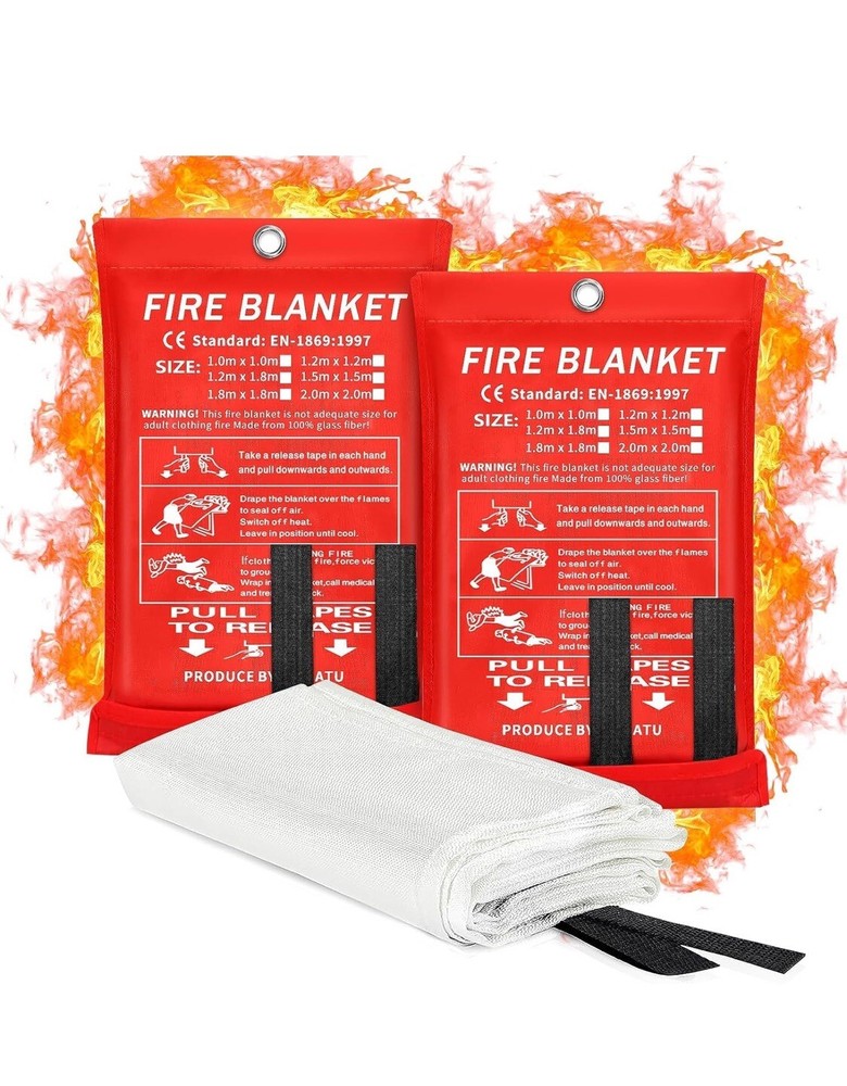Emergency Survival Fiberglass Fire Blanket Shelter Safety Cover 39 x 39 in
