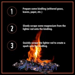 Lot Outdoor Survival Ferrocerium Flint Fire Starter Magnesium Ferro Rod Camping