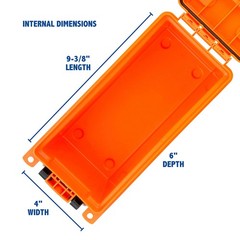 Sheffield 12680 Marine Storage Box, Dry Box 11.25″ L x 5″ W x 7.25″ H, Orange