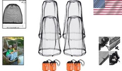 Lightweight 4-Pack Mosquito Face Nets with Elastic Bands for Summer Adventures