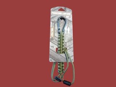 2.6m Paracord Neck Lanyard with Carabiner Quick Release Fastener Green / Black