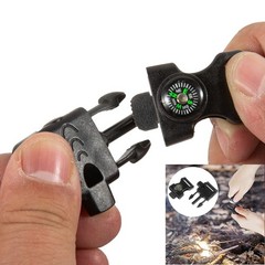 TcJ-Chen 10 PCS Emergency Whistle Buckle come 52*29 mm (10 pieces), Black