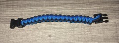 New Paracord Survival Bracelet Blue/Black