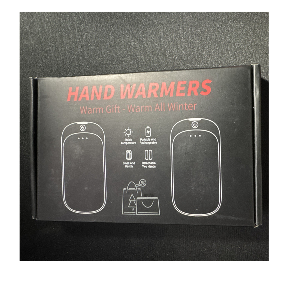 Electric Hand Warmer Rechargeable Double-sided Heating Portable Black A23