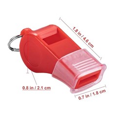 12 Packs Sports Whistles with Lanyard, for Coaches, Referees and Officials Red