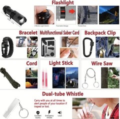 258 PCS Survival Gear Kit Camping Emergency Equipment Outdoor Tools Gift for Men