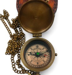 Brass Pocket Compass, Handmade, Fully Working, Antique Nauti…