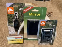 OzarkTrail 4 Function Whistle Compass Magnifier Thermometer+UCO R1 SURVIVAL KIT