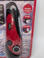 WeatherX Emergency NOAA Weather Radio Flashlight FR1807 LED Lantern AM/FM Siren