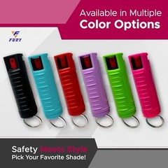 Hardshell Pepper Spray – 12Ft Range, Max Strength, UV Dye Identifier, Pink