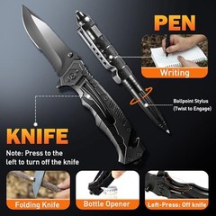 Survival Gear Kit for Men: 27-in-1 Complete Tools & Camping Accessories for