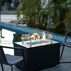 GASPRO 20 Pound Fire Glass Diamonds 1 Inch, Fire Pit Glass Rocks for Gas Fire…