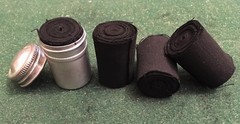 Charcloth char cloth in 35mm film can with screw on lid, Bushcraft Survival!