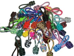 Paracord Zipper Pulls – Equipment Lanyards – ~2.5″ – Choose Color and Quantity