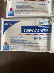 emergency blanket survival wrap Lot Of 10 Heat Reflective 52″x84″ Dukal Corp￼