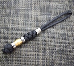 Stainless Steel & brass knife Lanyard Bead Paracord beads crafted for EDC gear