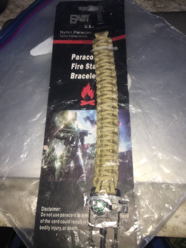 EastWest Nylon Paracord Tan/Brown Multi-functional rope bracelet